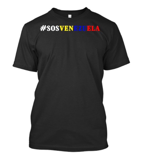 SOS Venezuela Tricolor Lettering T-Shirt