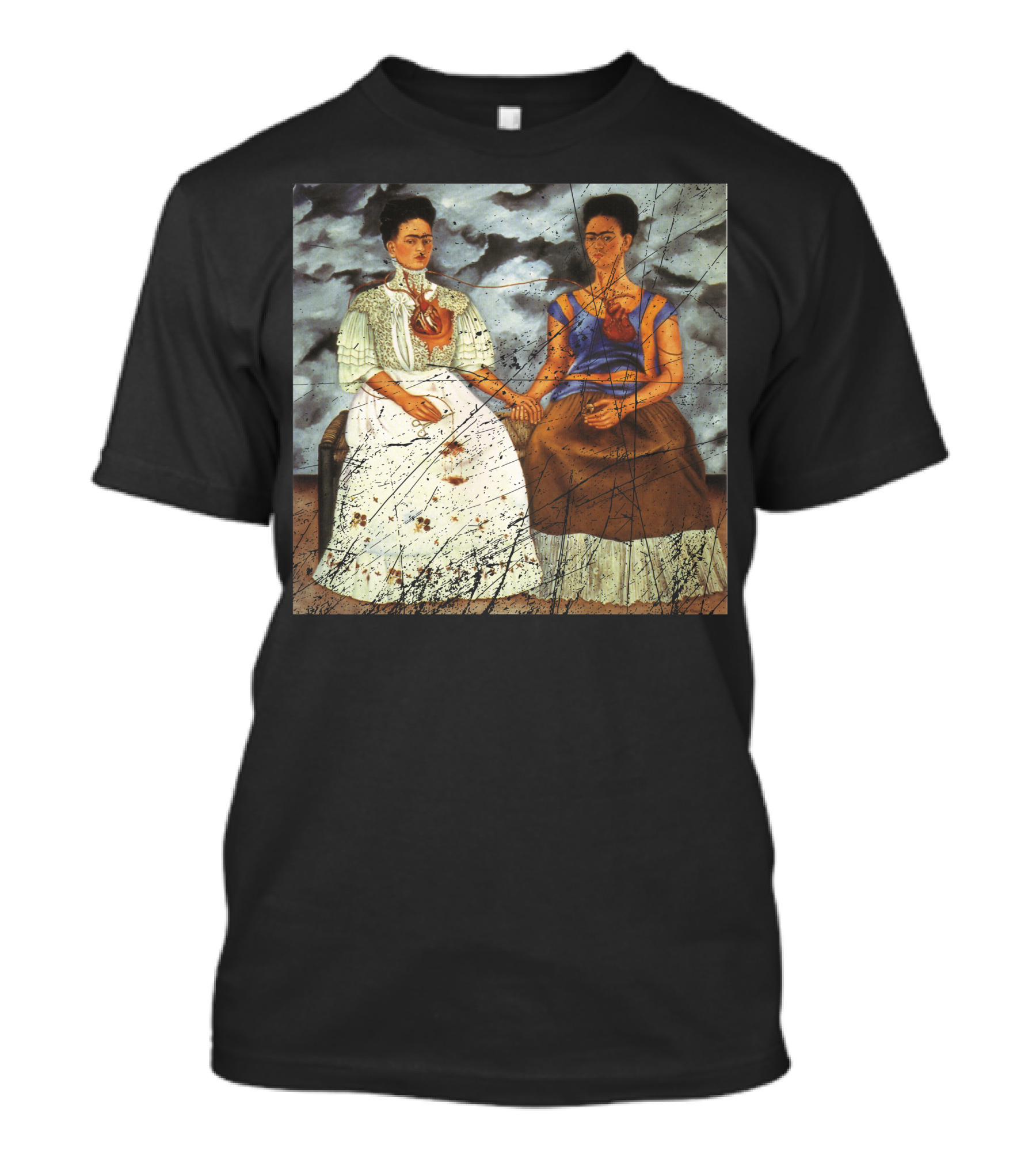 The Two Fridas Frida Kahlo Portrait Duality Heart Connection T-Shirt
