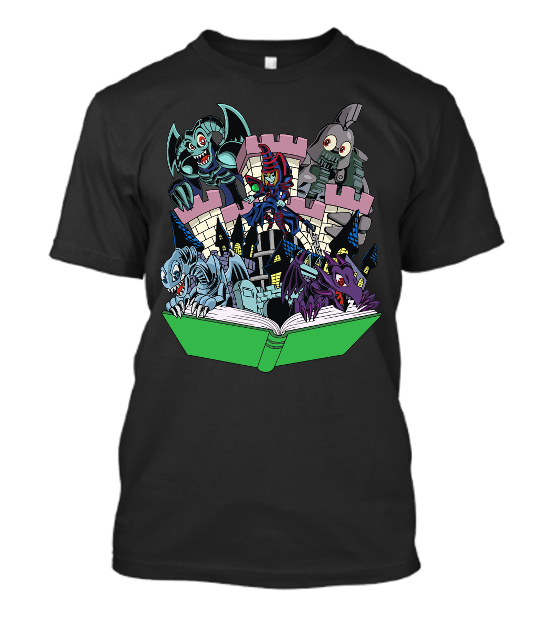 World Of Toons Monsters Emerging From Magical Storybook Castle T-Shirt