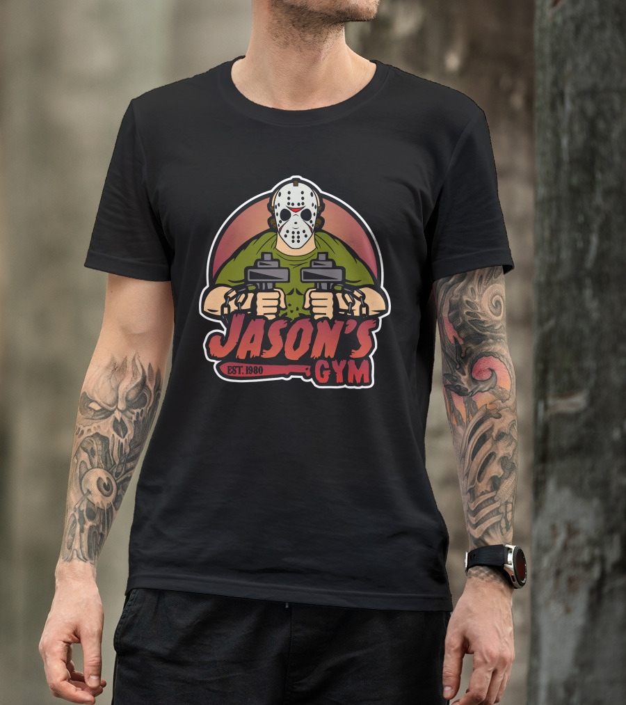 Jason's Gym Horror Mask Graphic Est. 1980 T-Shirt