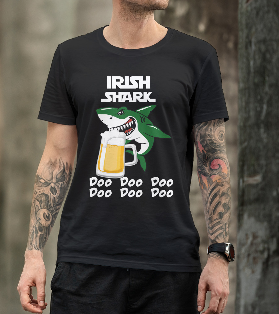 Irish Shark Beer Doo Doo Doo T-Shirt