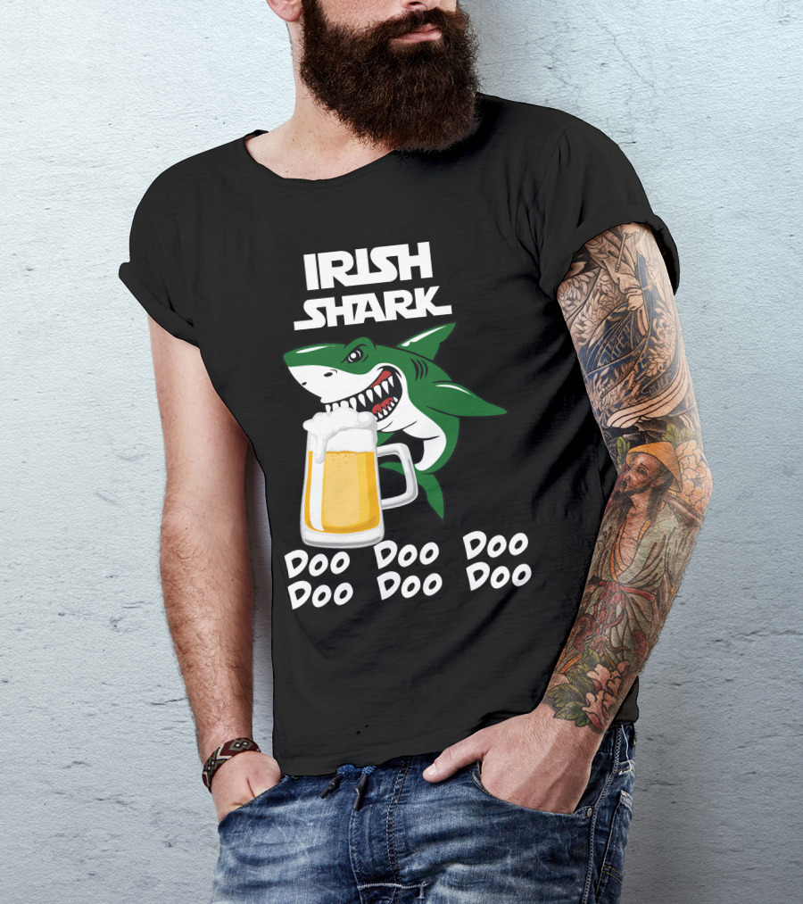 Irish Shark Beer Doo Doo Doo T-Shirt