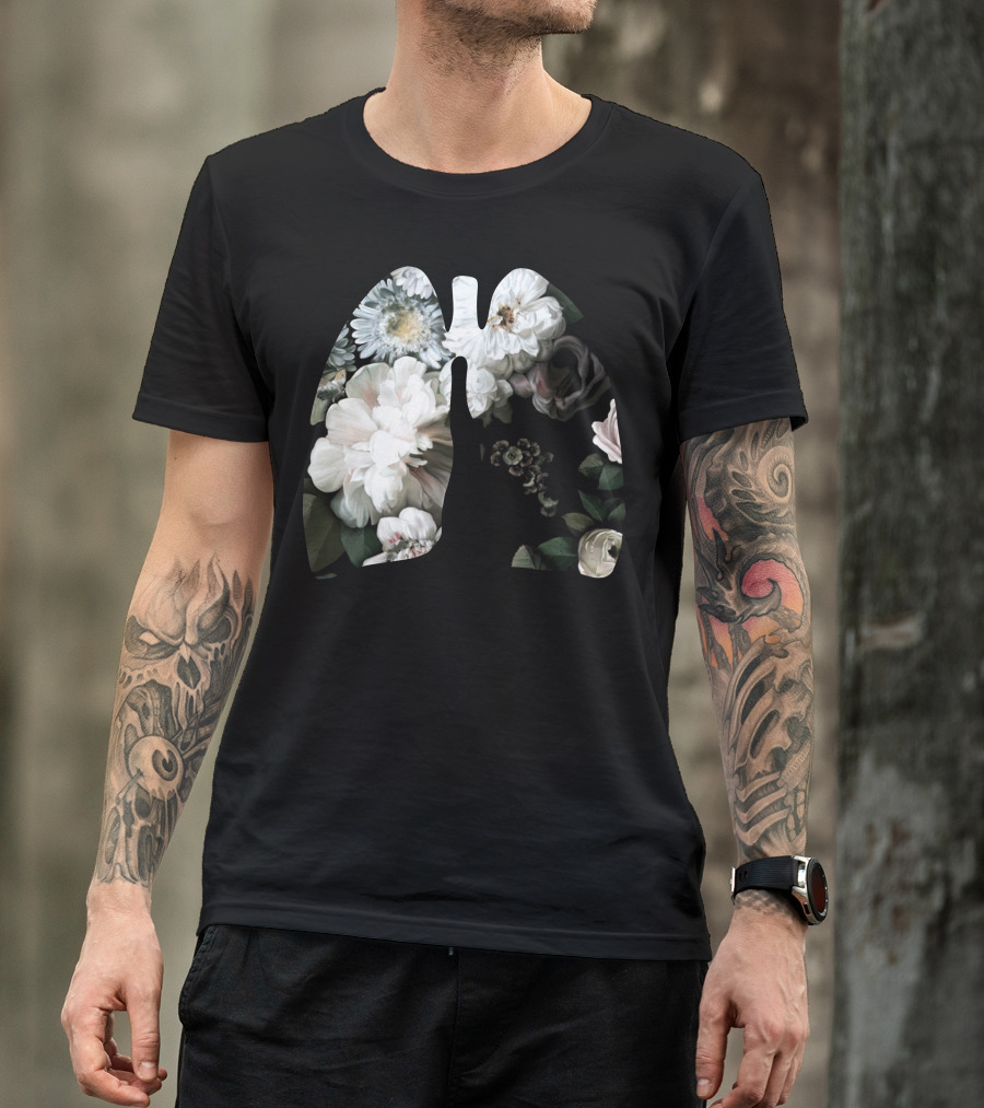 Bloom Flower Breath Lungs Botanical Blossoms T-Shirt