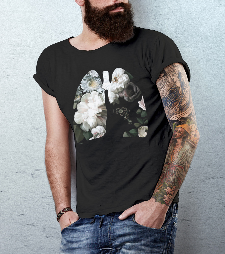 Bloom Flower Breath Lungs Botanical Blossoms T-Shirt