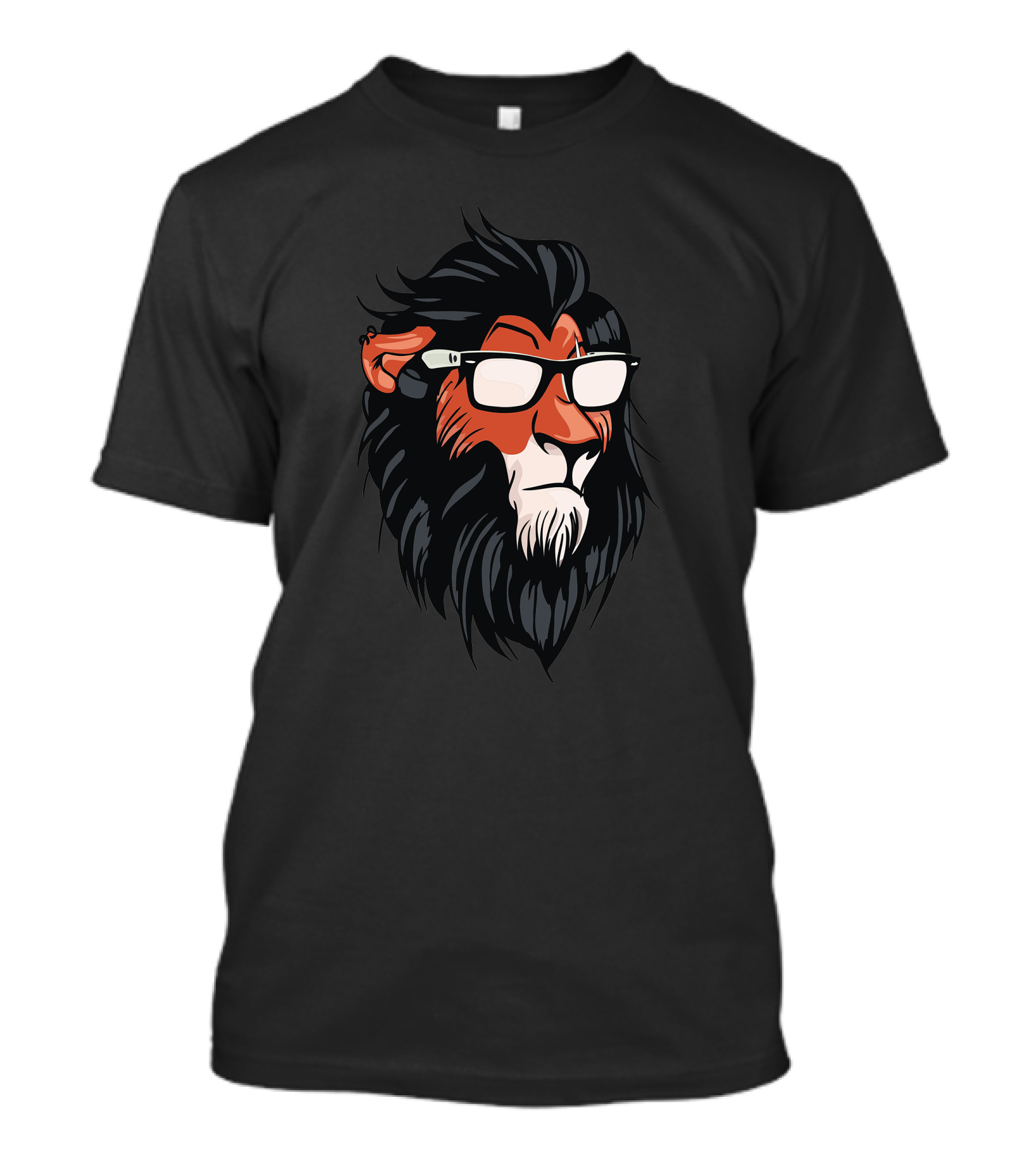 Scar Lion Head With Glasses Cool Summerish T-Shirt