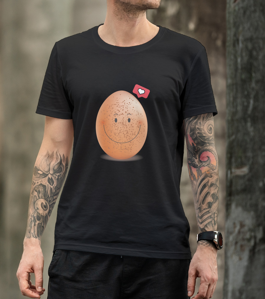 ILikedTheEggs Smiley Egg With Heart Notification T-Shirt