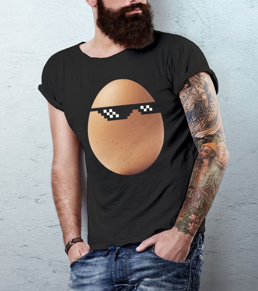Egg Gang Egg Life Thug Life Glasses Meme T-Shirt