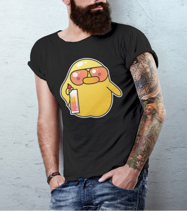 Fooya Summer Duck With Sunglasses And Cocktail Drink T-Shirt