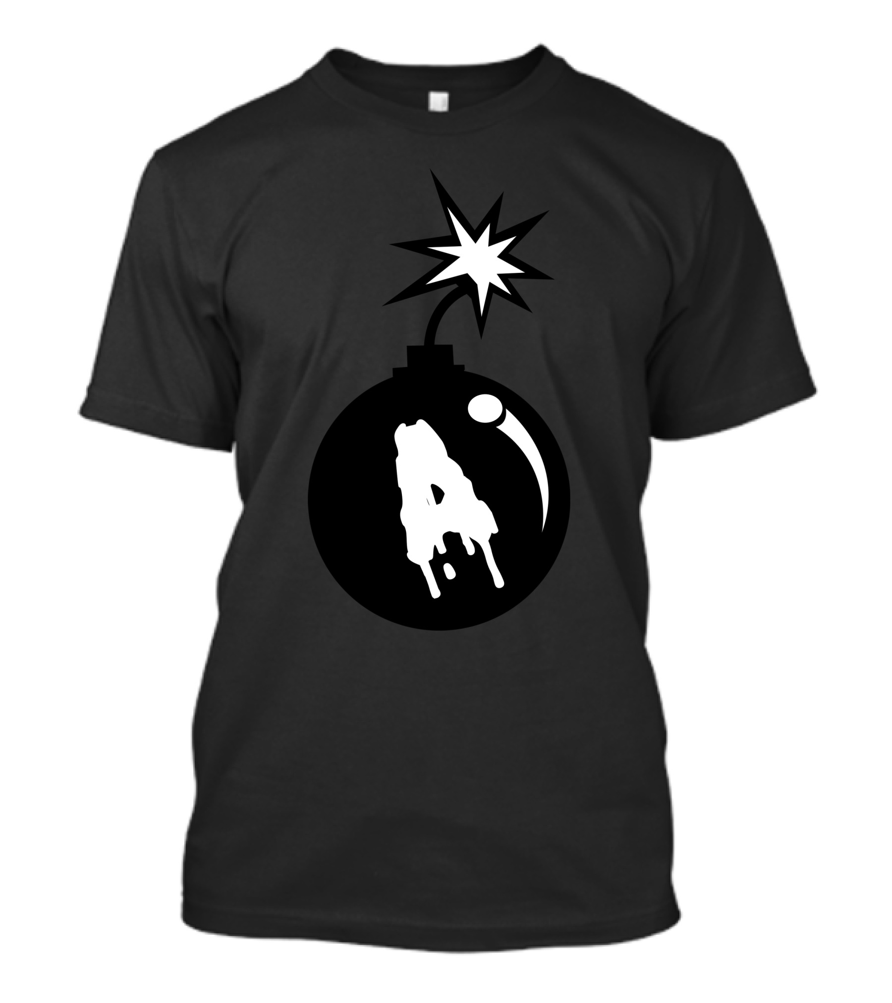 A Bomb Icon With Dripping Letter A Starburst Fuse T-Shirt