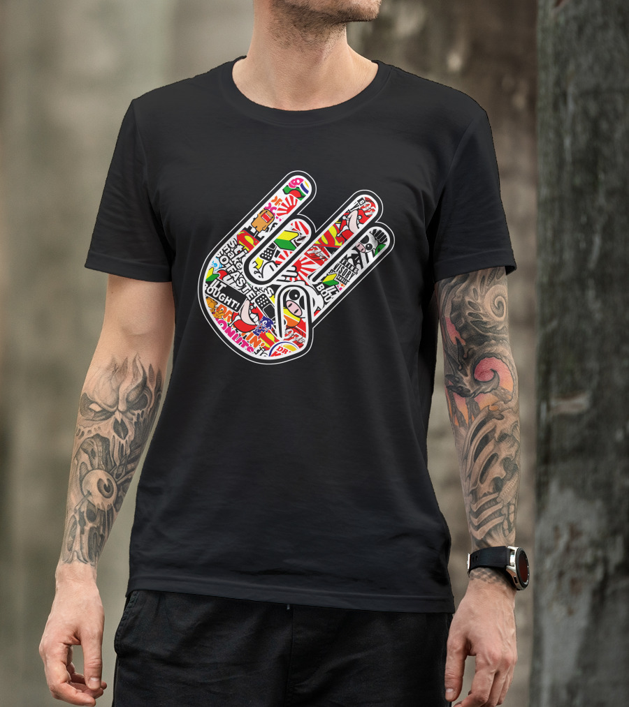 Adesivo Hand Shocker Usdm Jdm Sticker Bomb Decal T-Shirt