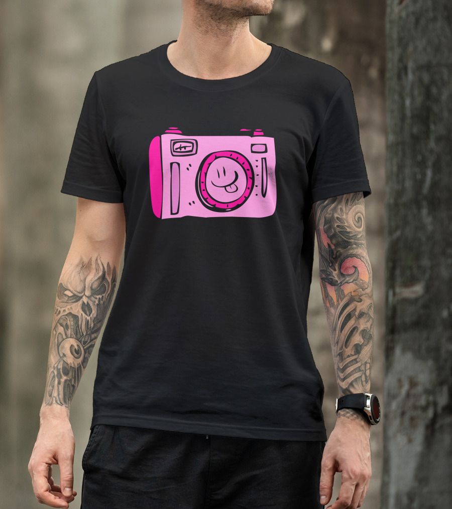 Awwwwww Snap Camera With Smiley Lens T-Shirt