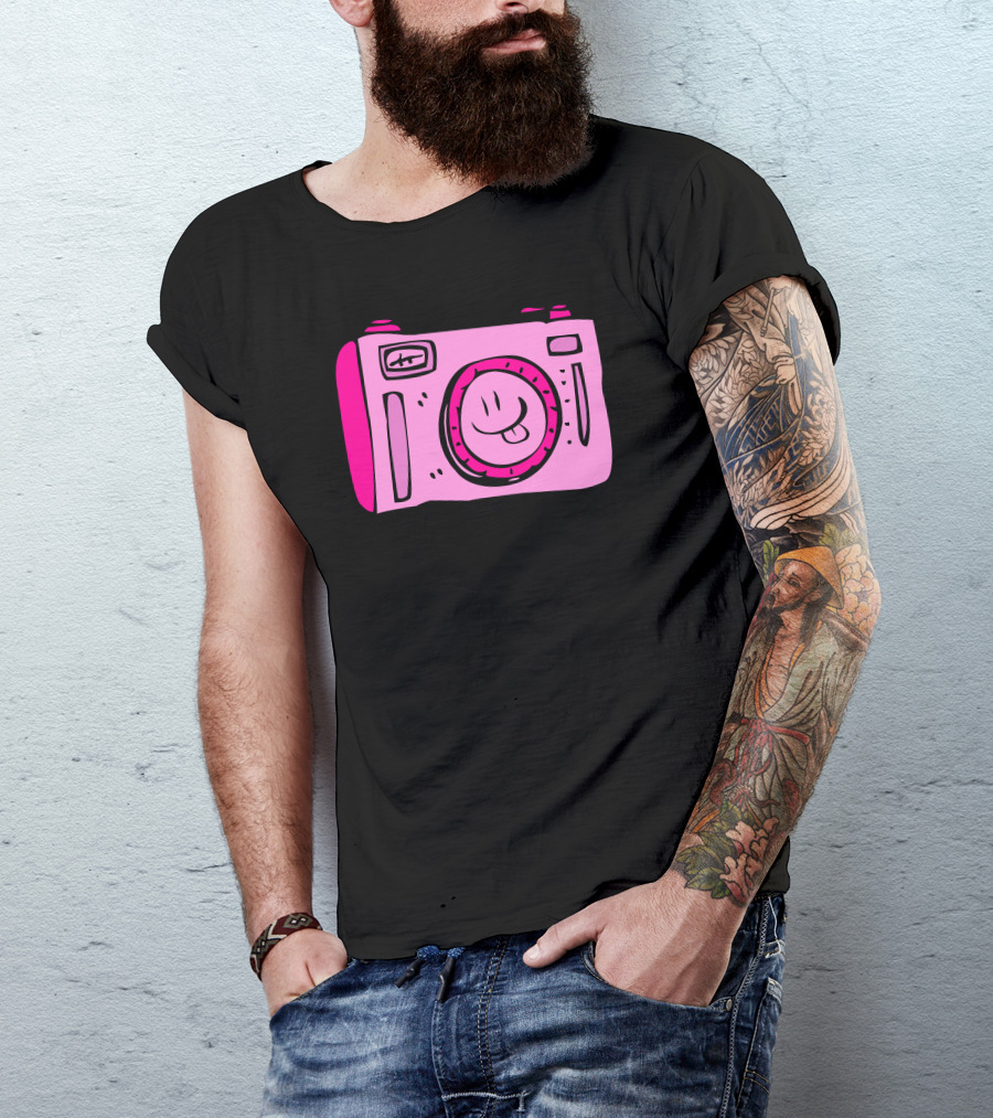 Awwwwww Snap Camera With Smiley Lens T-Shirt