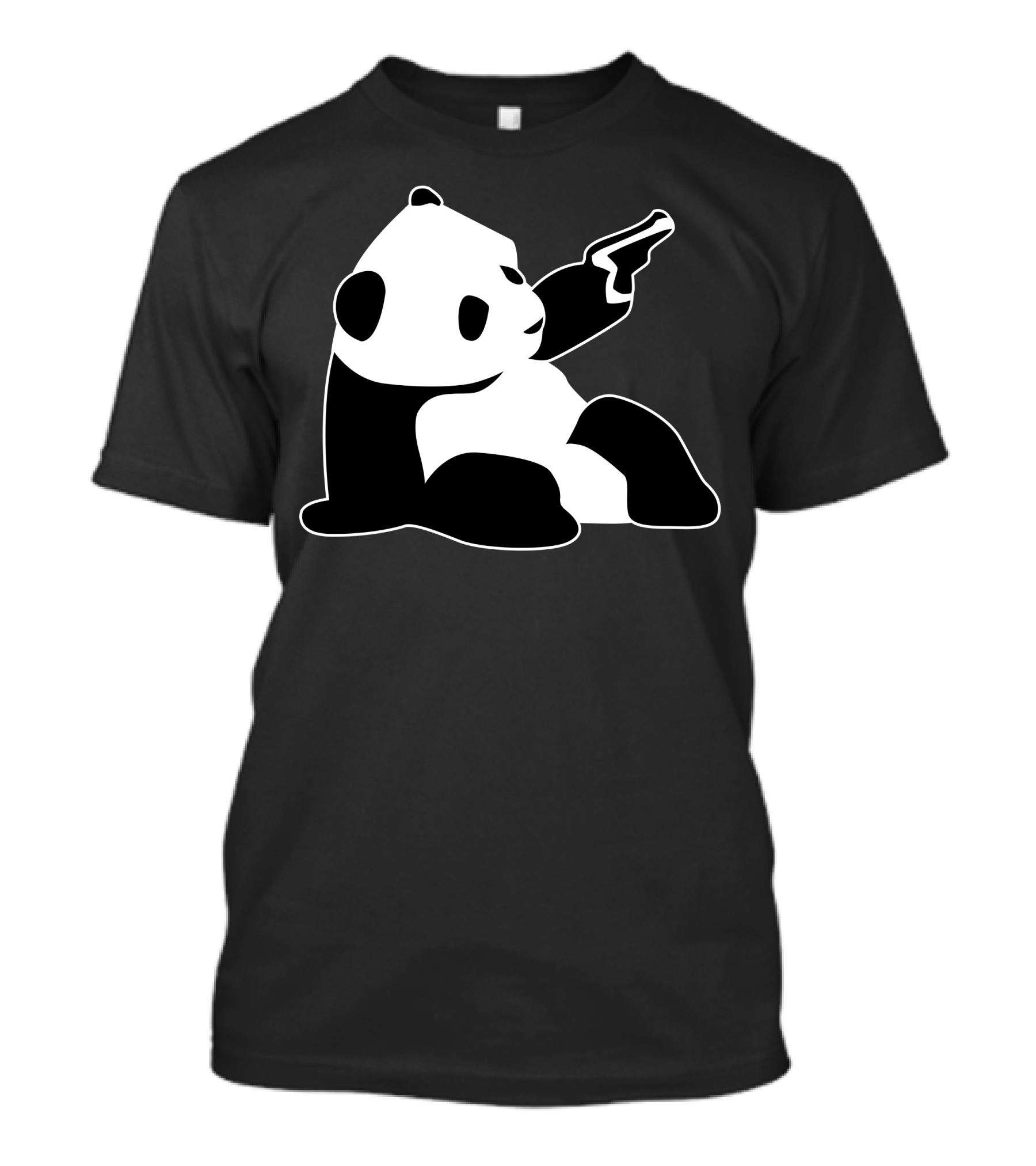 Baby Banksy Panda With Gun T-Shirt