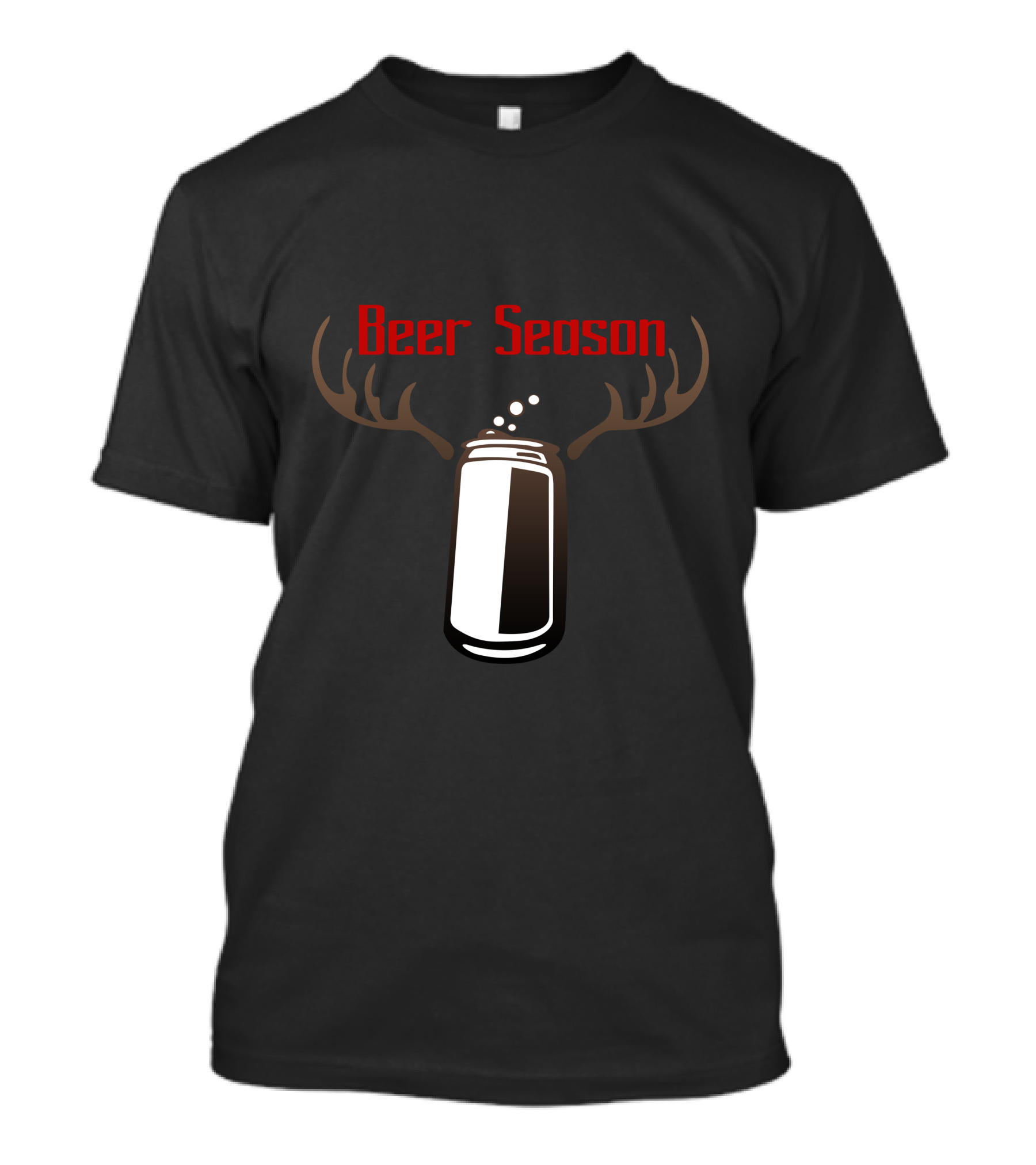 Beer Season Deer Antlers Beer Can T-Shirt