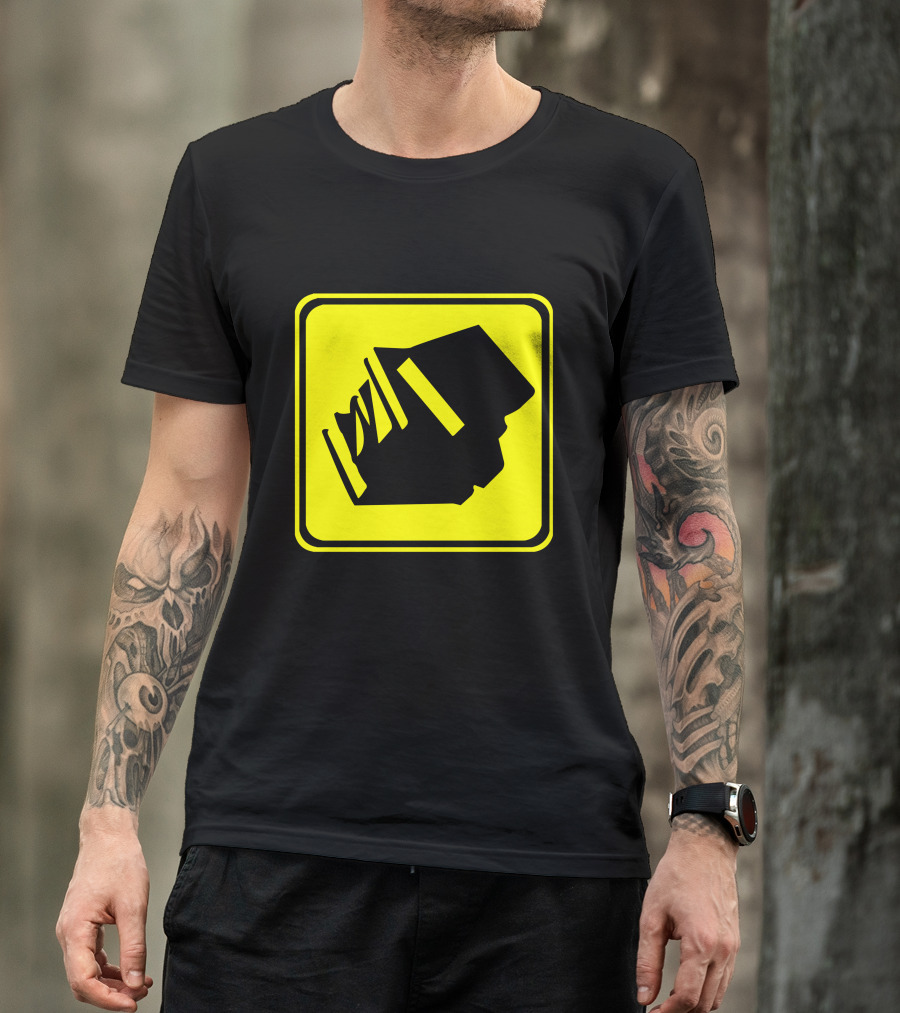 Books Ahead Caution Symbol Warning Sign T-Shirt