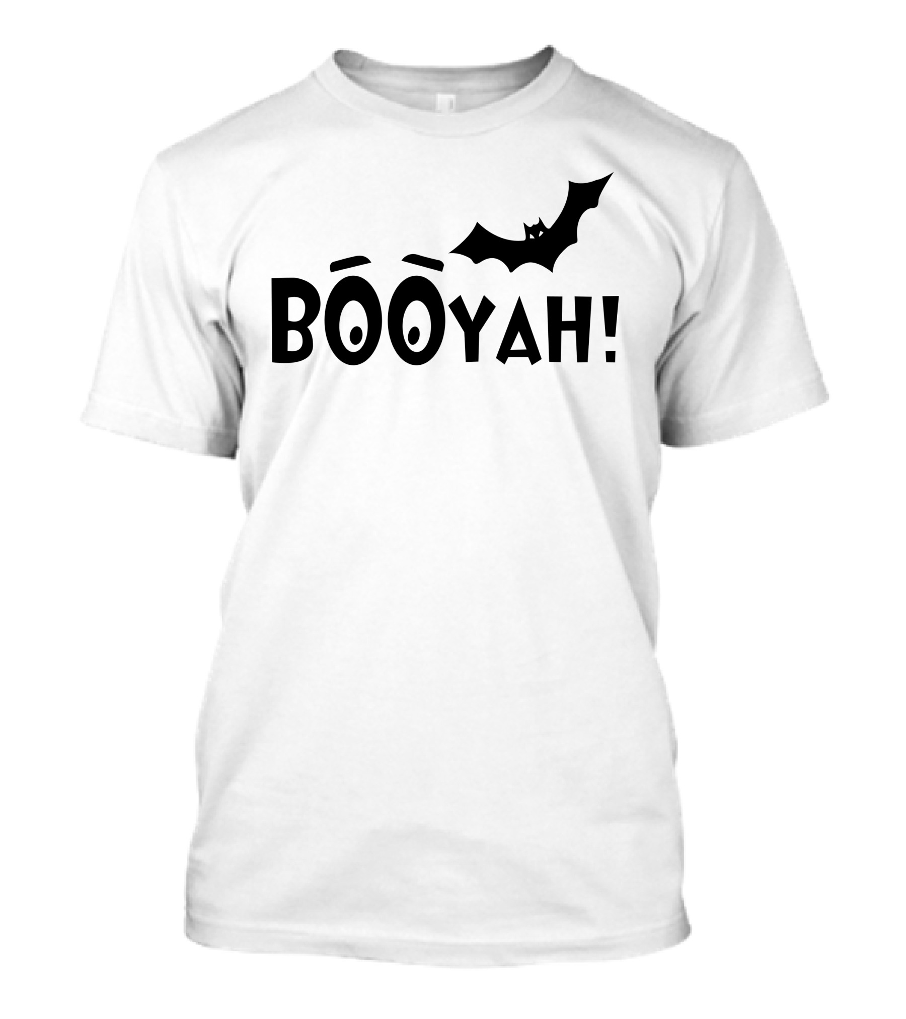 Boo Yah Batty Halloween Bat Eyes Emoji T-Shirt