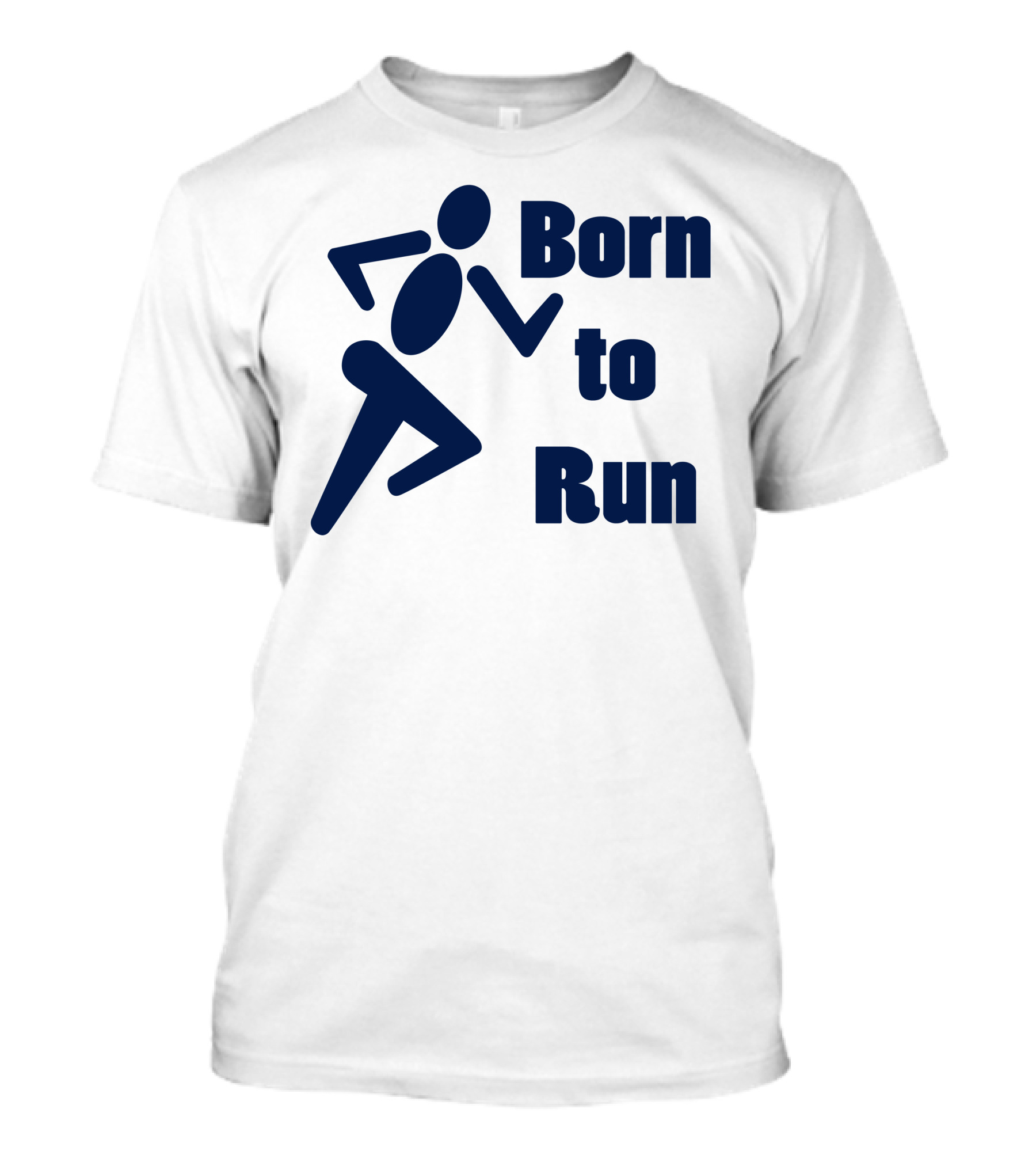 Born To Run Blue Running Boy T-Shirt
