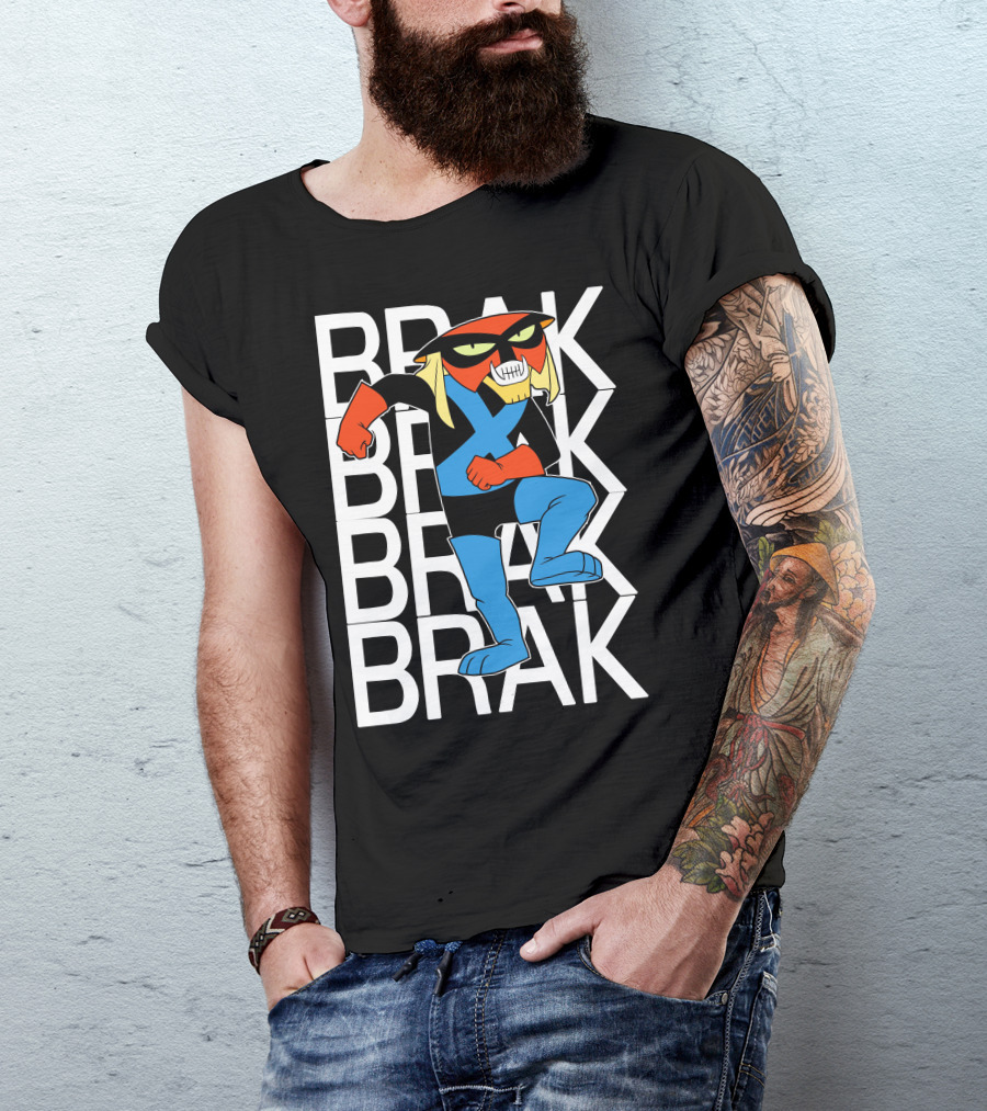 Brak Space Ghost Cartoon Alien Space Pirate Brak Character Repeated T-Shirt