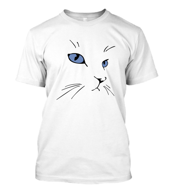Cat Face Blue Eyes T-Shirt
