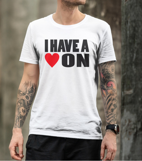 I Have A Heart On Bold Black T-Shirt