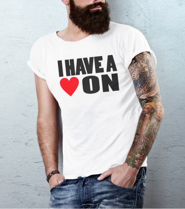 I Have A Heart On Bold Black T-Shirt