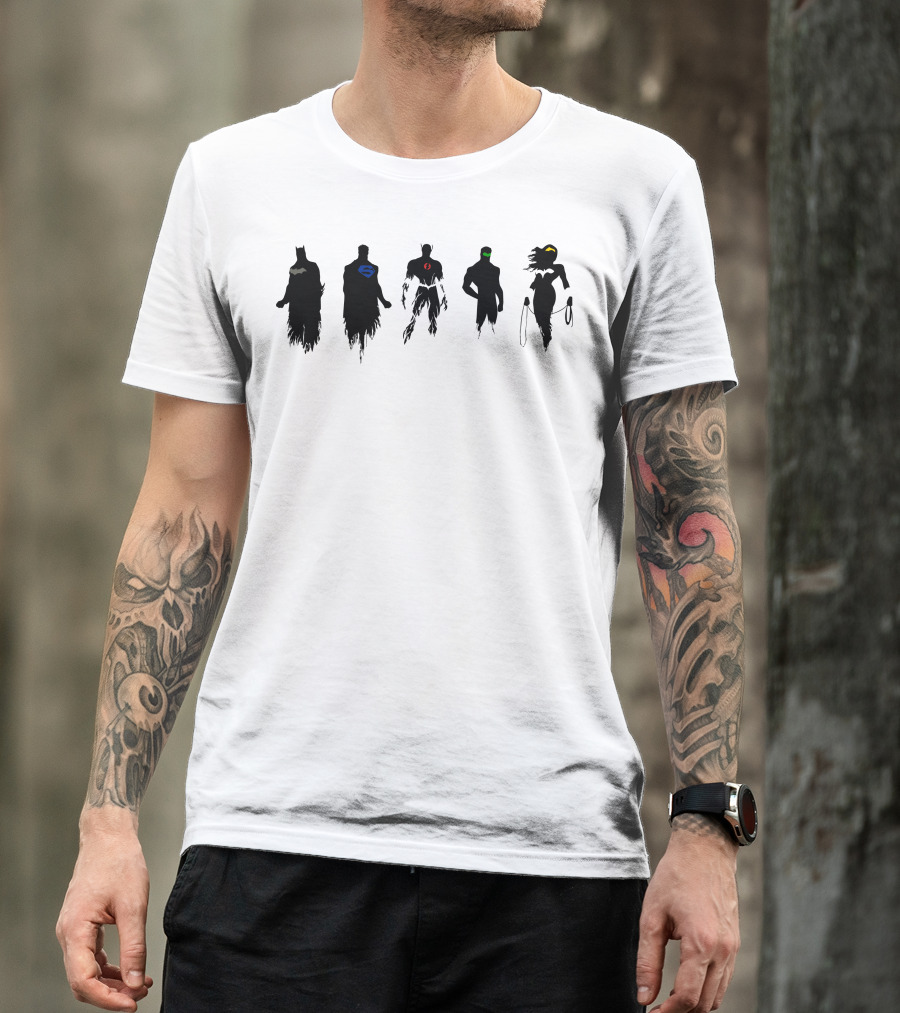 Justice League Vector Batman Superman Flash Green Lantern Wonder Woman T-Shirt