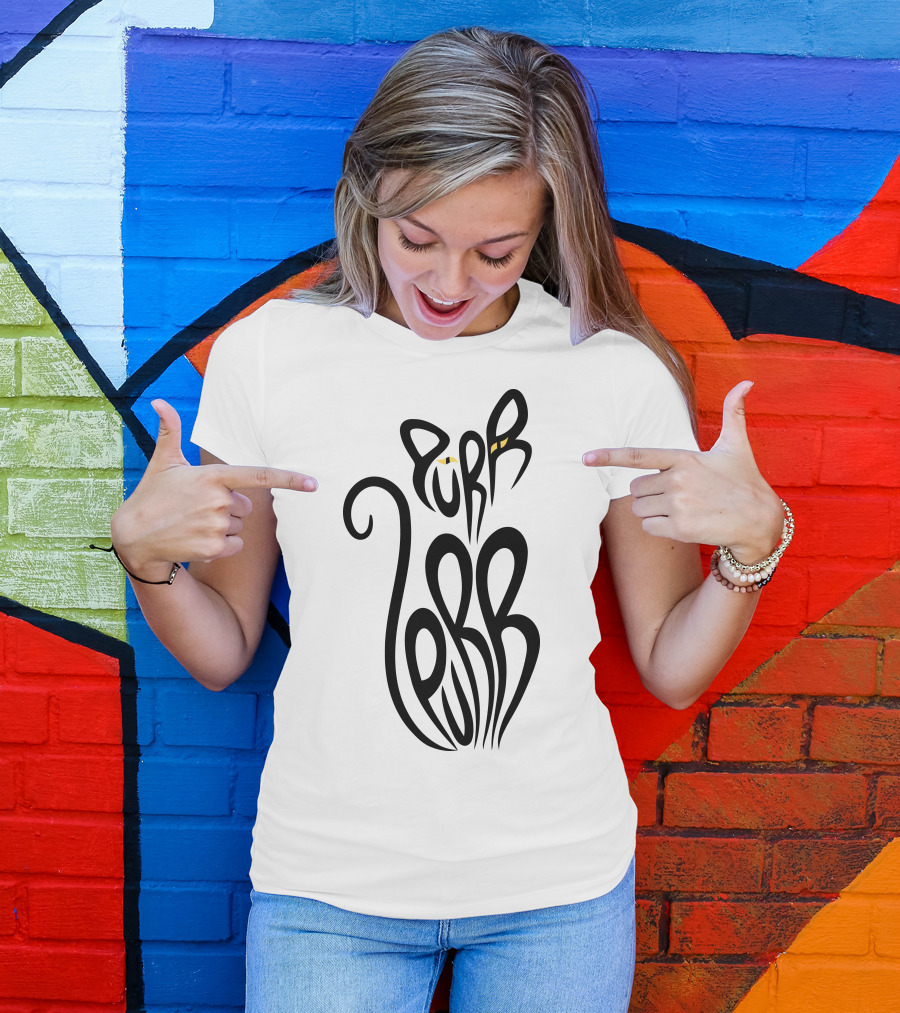 Purr Purr Cat Eyes Dark T-Shirt