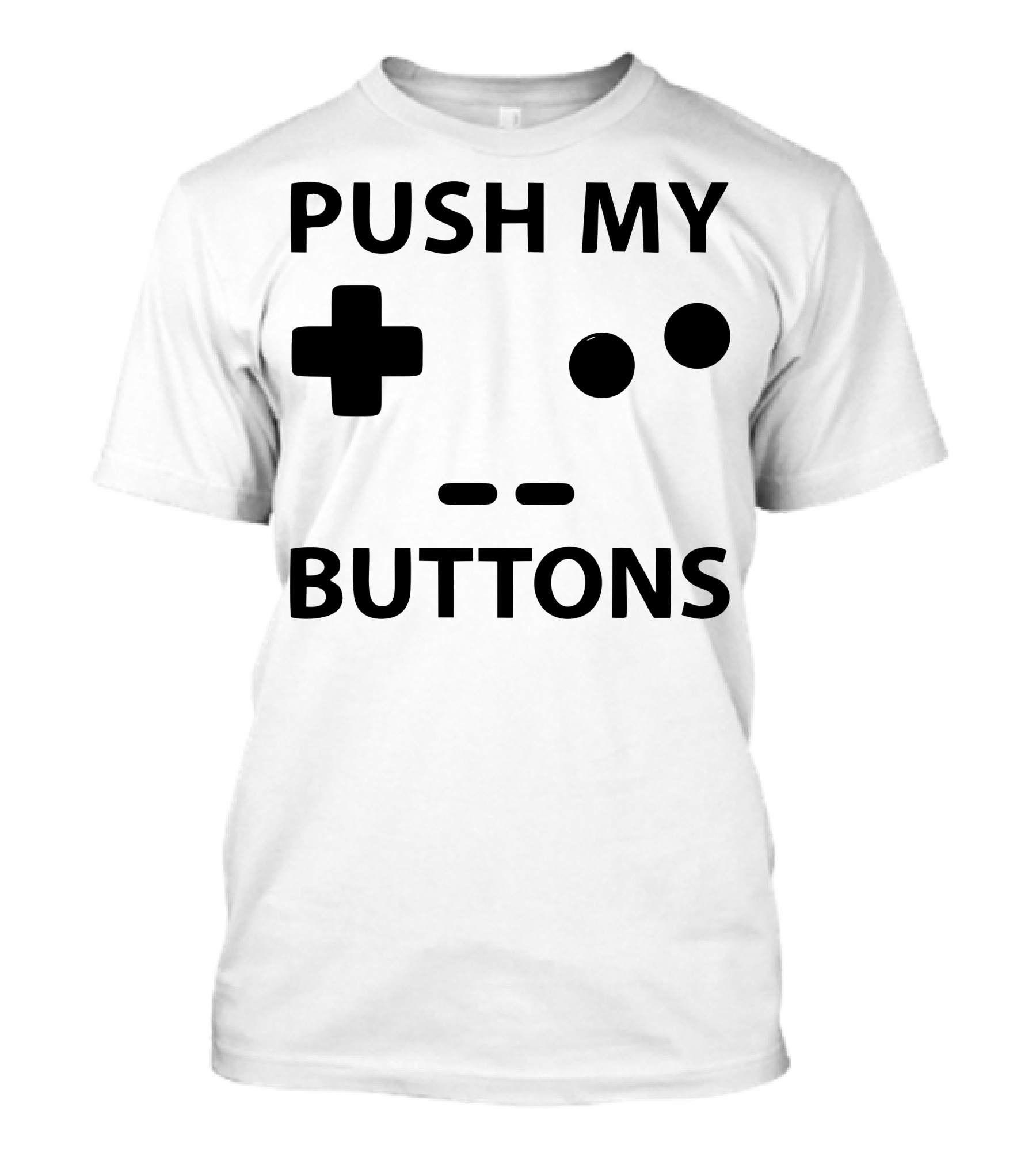 Push My Buttons Retro Game Controller Face T-Shirt
