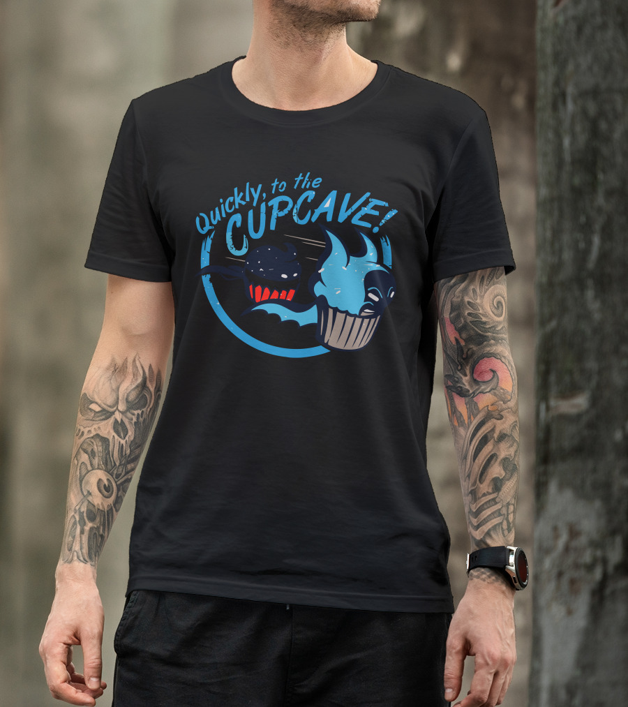 Quickly To The Cupcave Bat-Themed Cupcake Dash T-Shirt