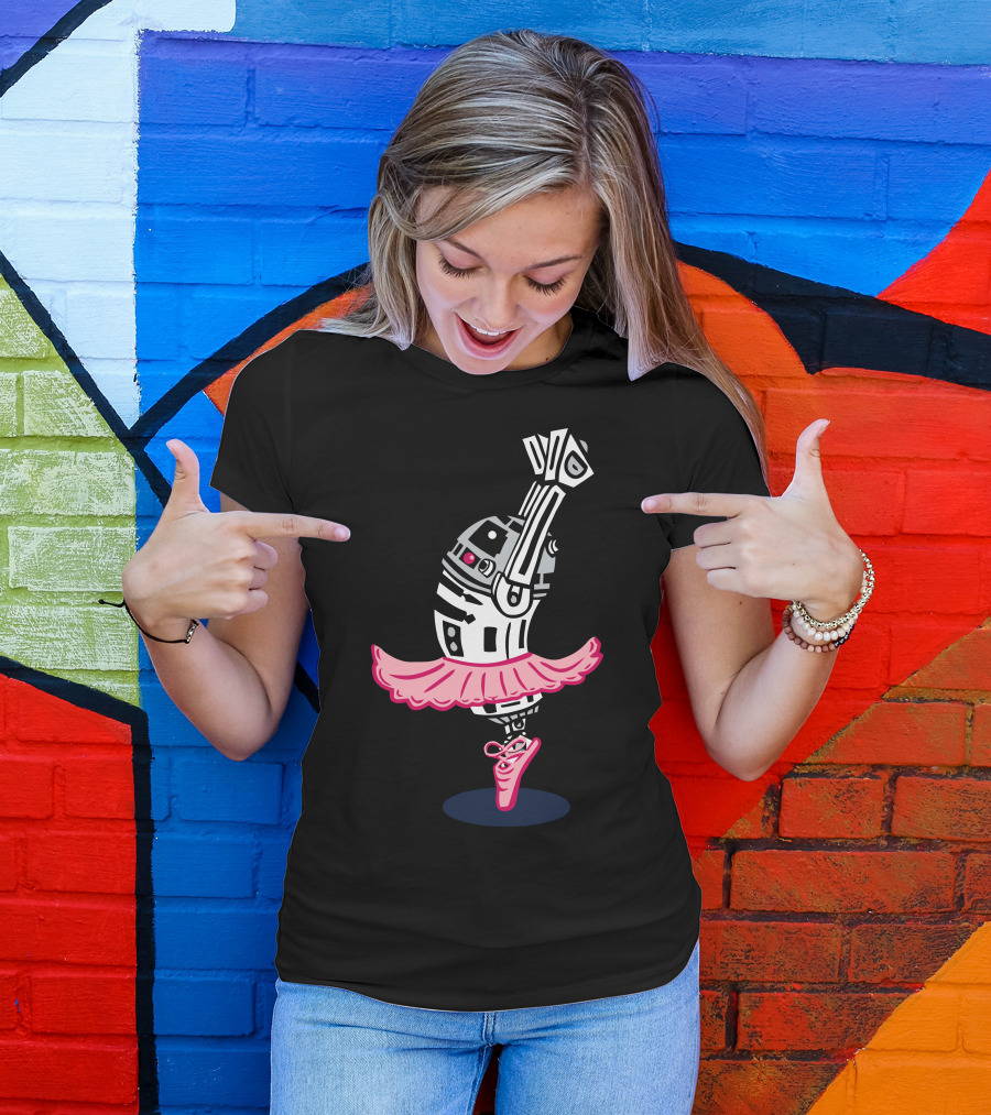 R22 D22 Robot Ballet Tutu Pink T-Shirt