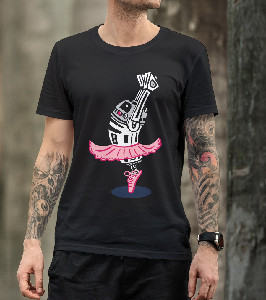 R22 D22 Robot Ballet Tutu Pink T-Shirt