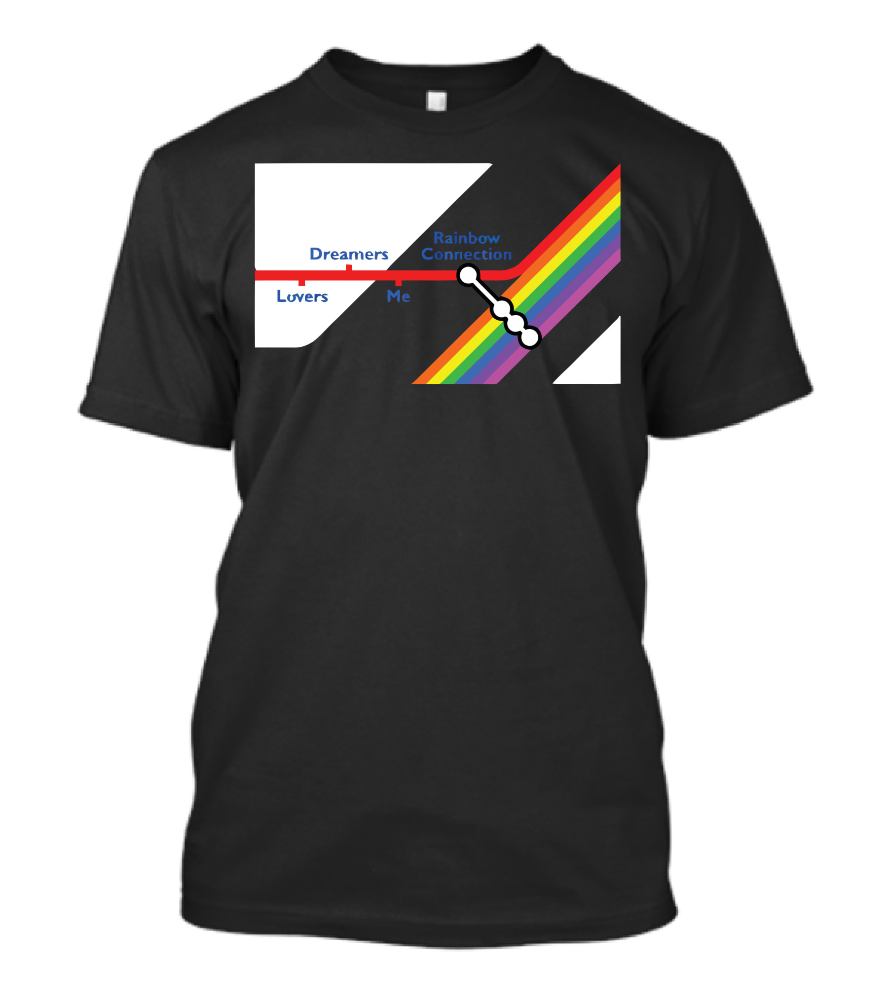 Rainbow Connection Dreamers Lovers Me Line With Color Spectrum T-Shirt