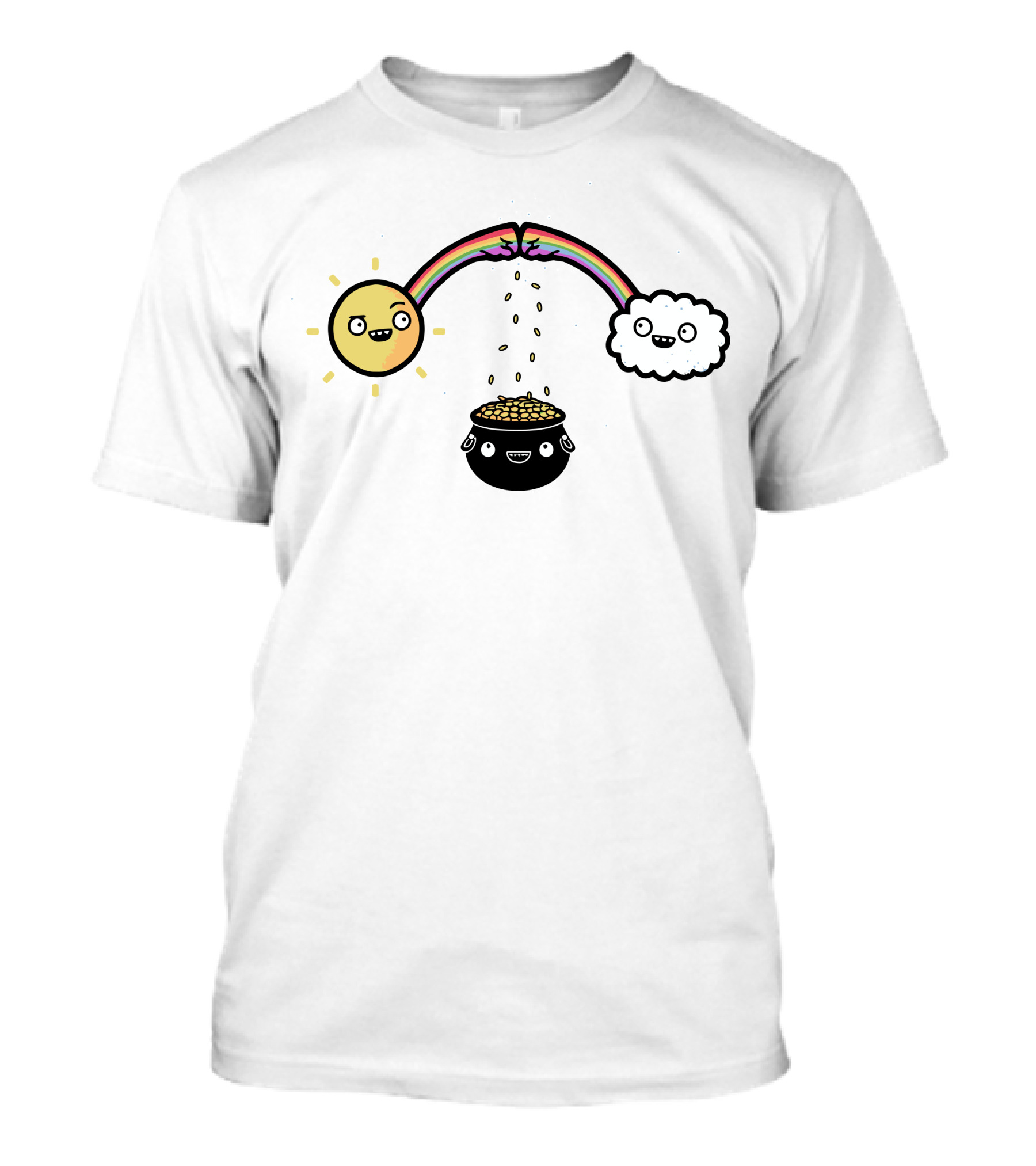 Rainbro Pot Of Gold Between Sun And Cloud T-Shirt