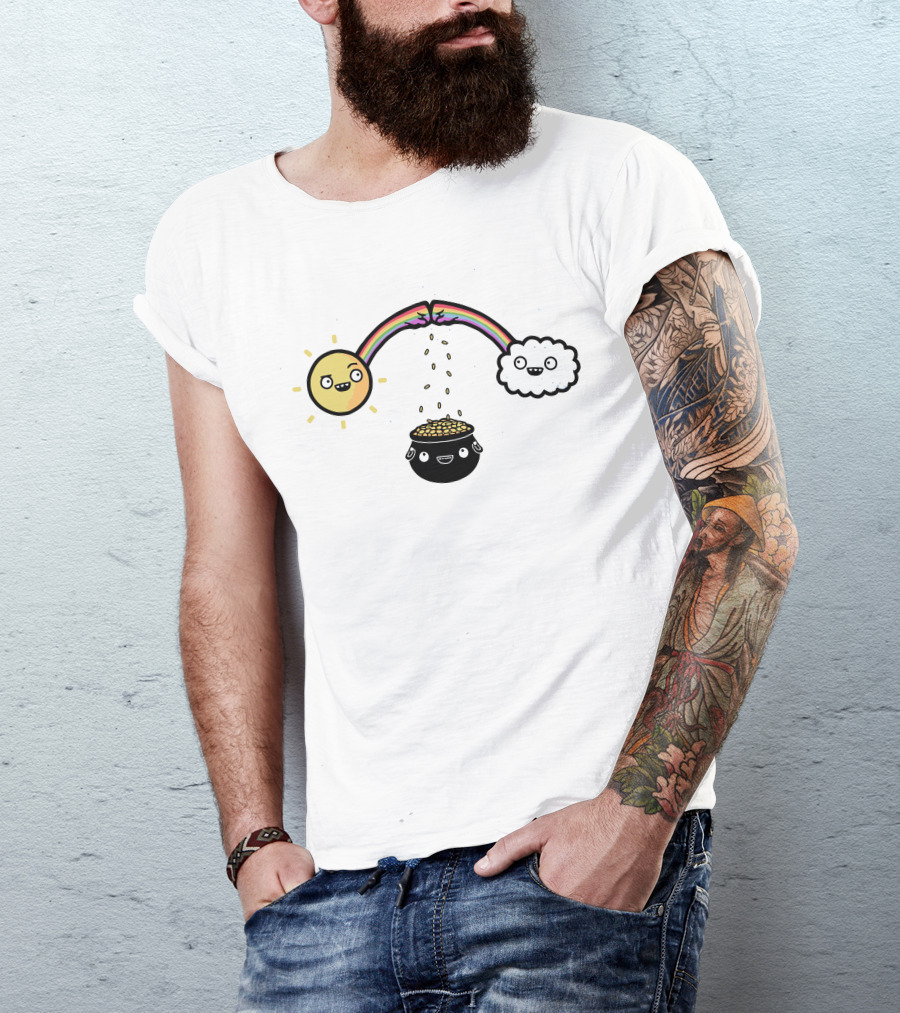Rainbro Pot Of Gold Between Sun And Cloud T-Shirt