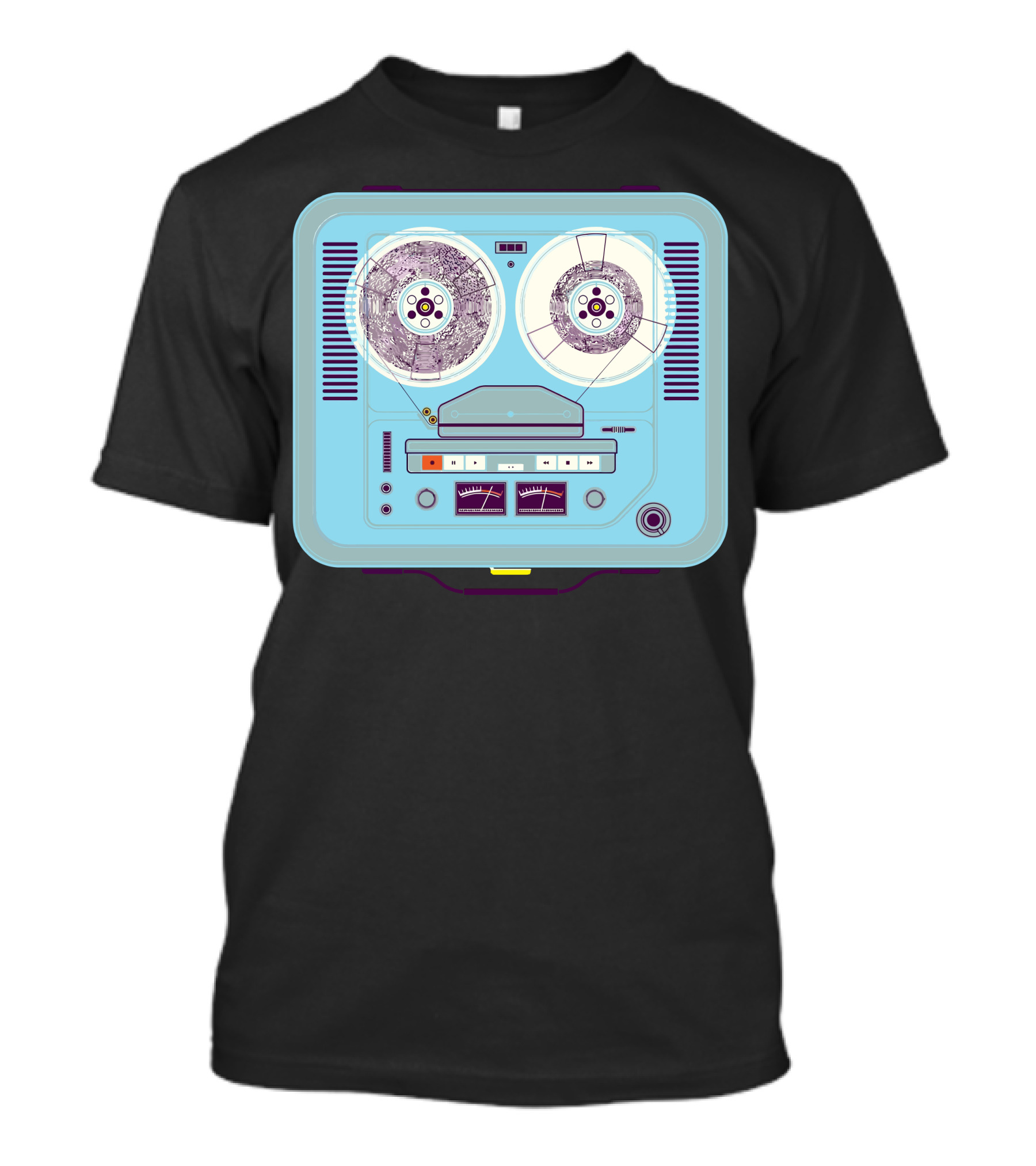 Vintage Reel To Reel Tape Recorder Retro T-Shirt