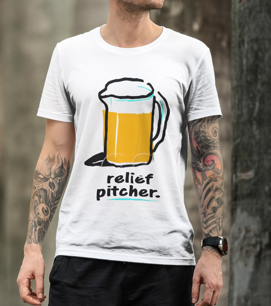 Relief Pitcher Beer Mug T-Shirt