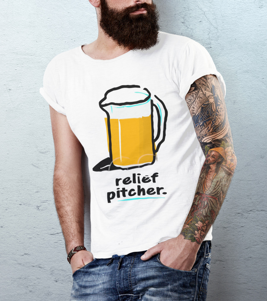 Relief Pitcher Beer Mug T-Shirt