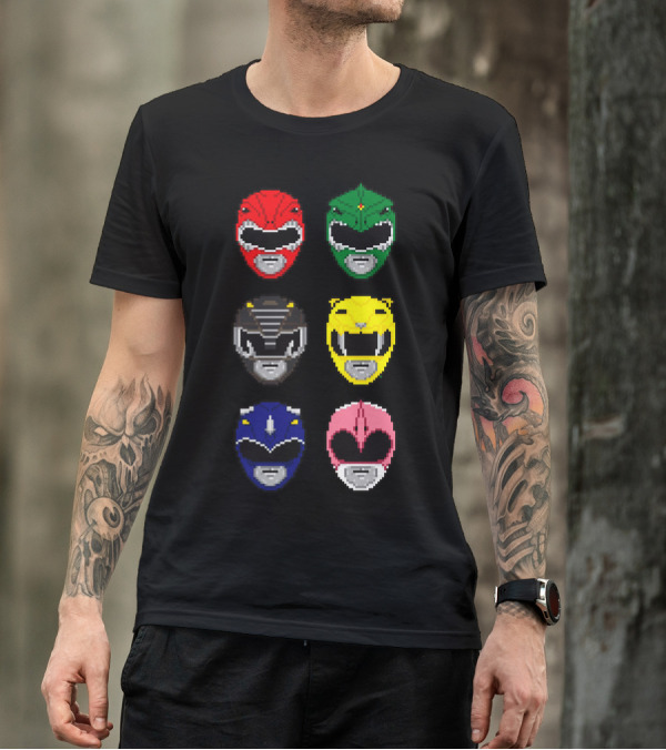Retrograde Nostalgia Mighty Morphin Power Helmets T-Shirt