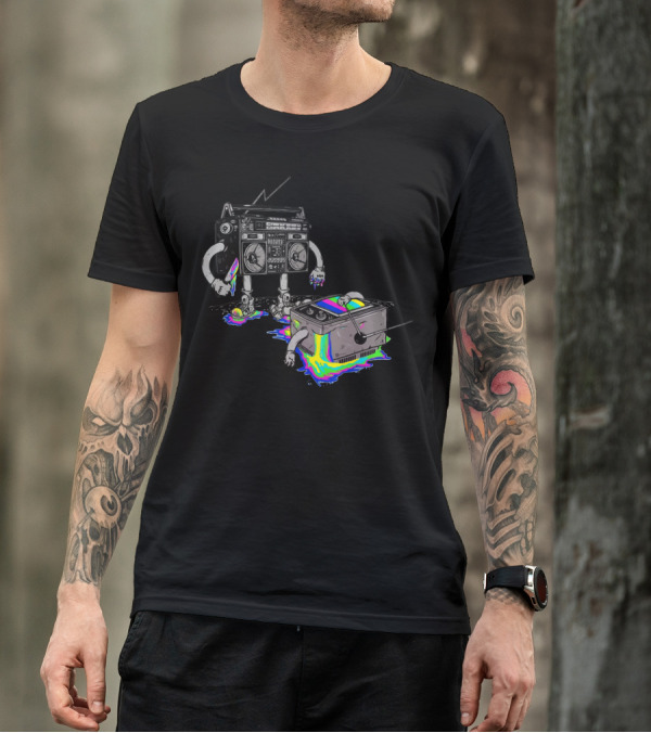 Revenge Of The Radio Star Boombox Conqueror Over Television T-Shirt