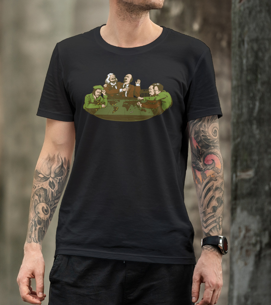 Risky Business Historical Figures Playing Board Game At Table T-Shirt