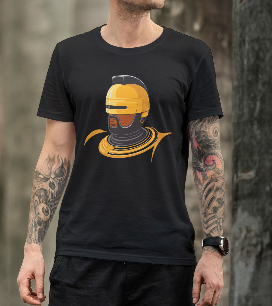 Robo Knight Cyber Gladiator Helmet T-Shirt