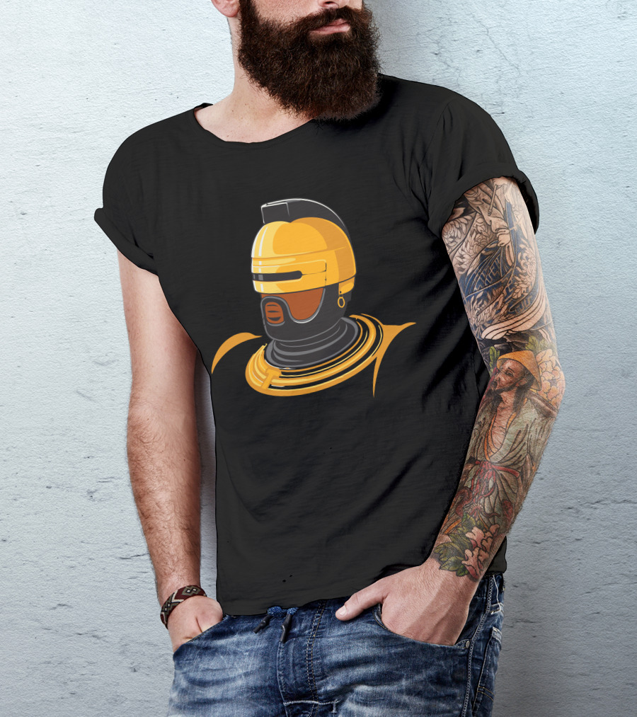 Robo Knight Cyber Gladiator Helmet T-Shirt