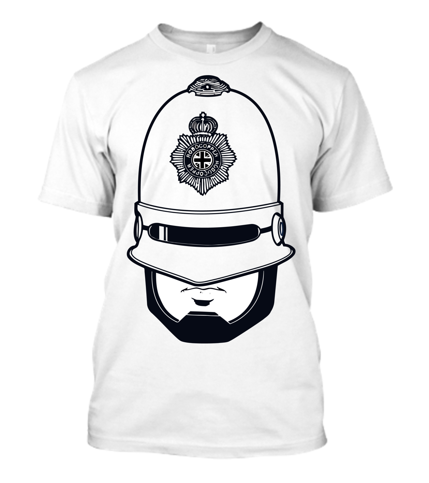 Robocopper Police Helmet Badge Fusion T-Shirt