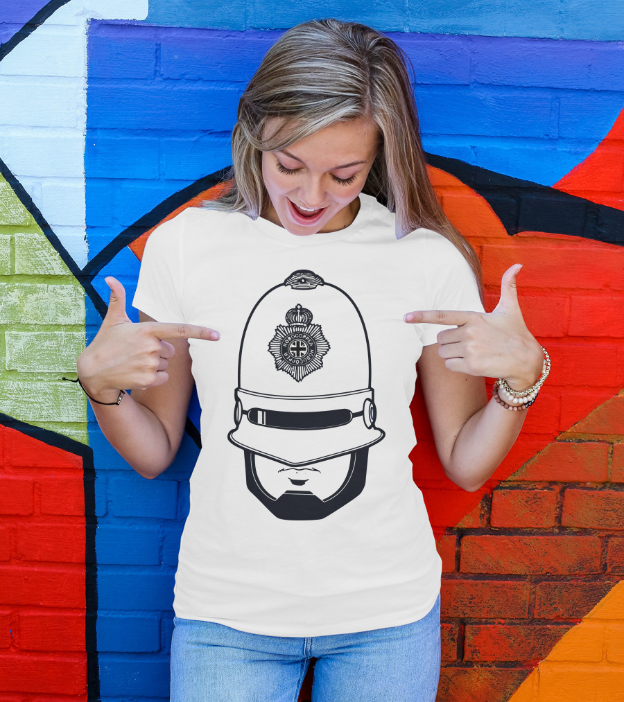 Robocopper Police Helmet Badge Fusion T-Shirt