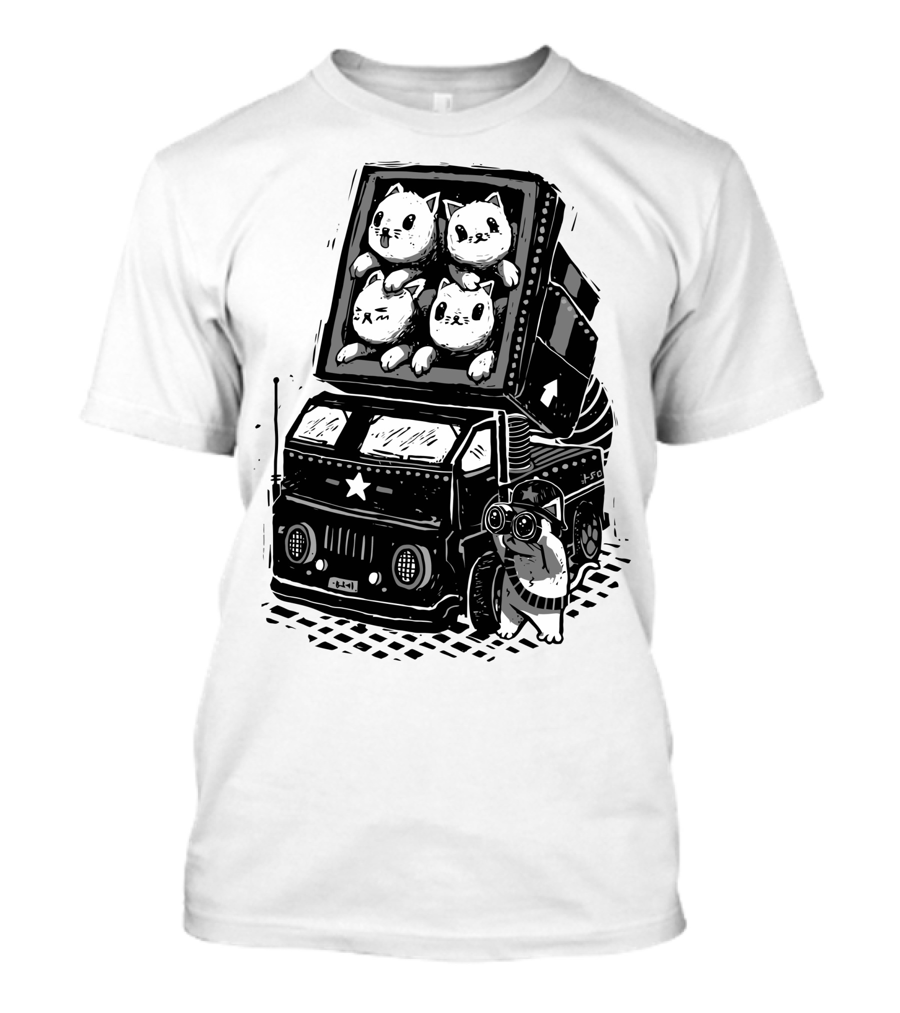 Rocket Cats Space Mission Truck Adventure T-Shirt