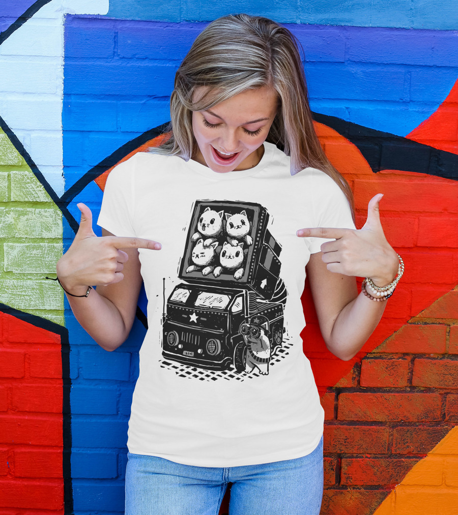 Rocket Cats Space Mission Truck Adventure T-Shirt