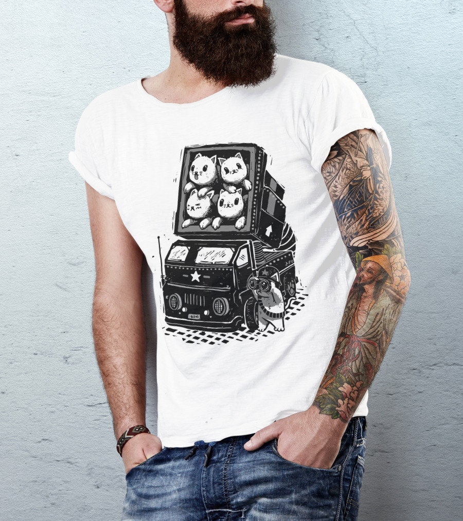 Rocket Cats Space Mission Truck Adventure T-Shirt