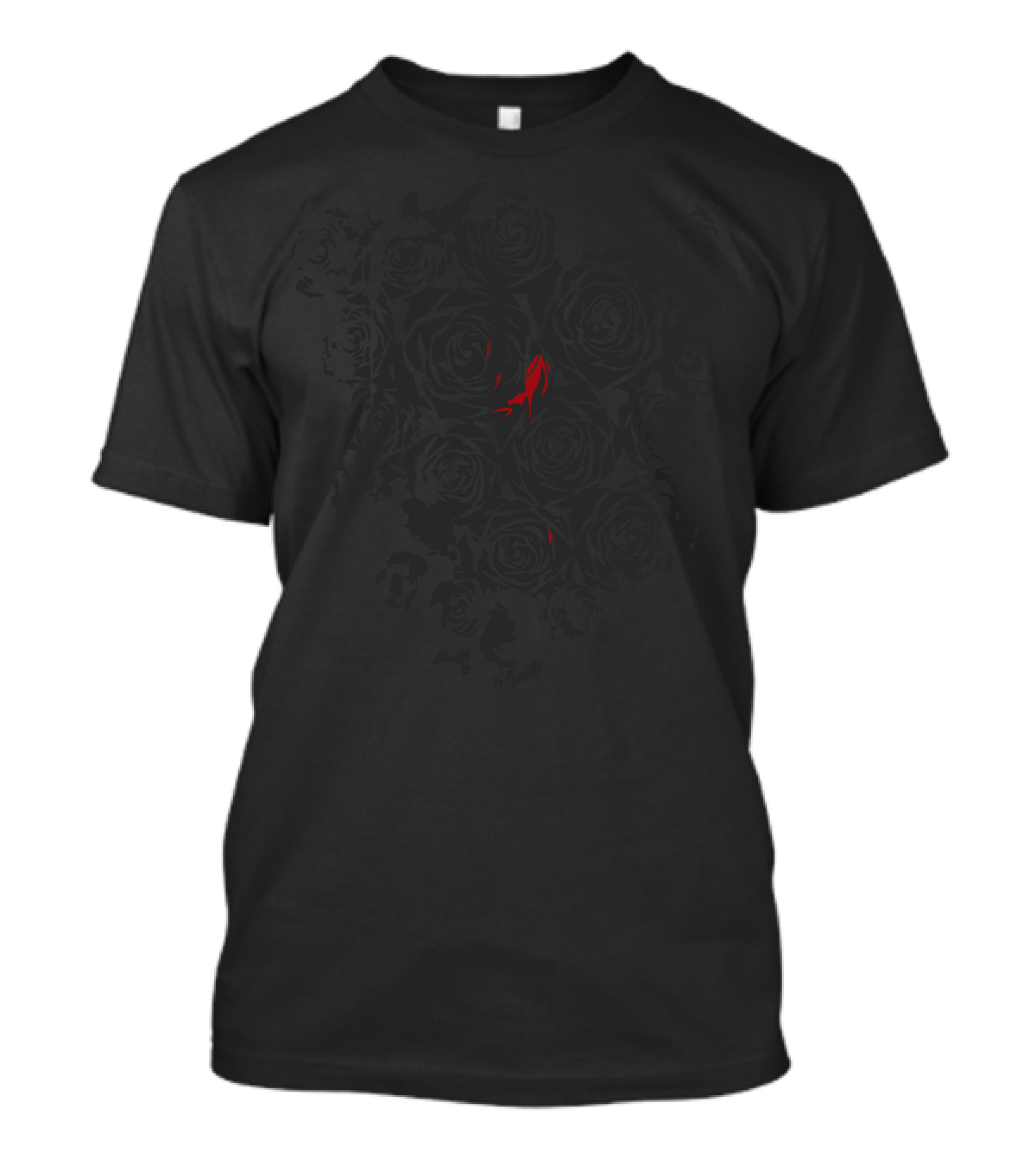 Rosebud Black And Red Roses T-Shirt