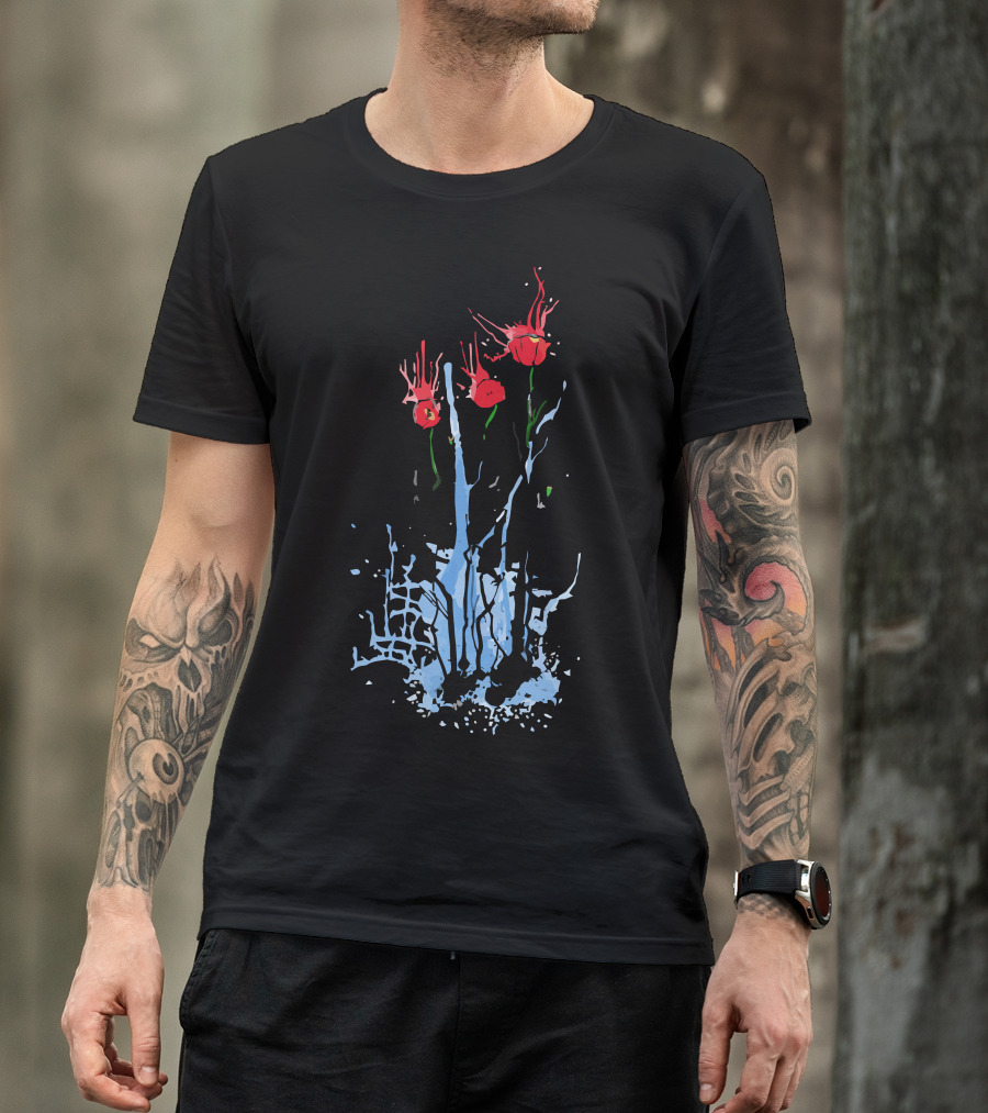 Running Wild Abstract Floral Splash T-Shirt