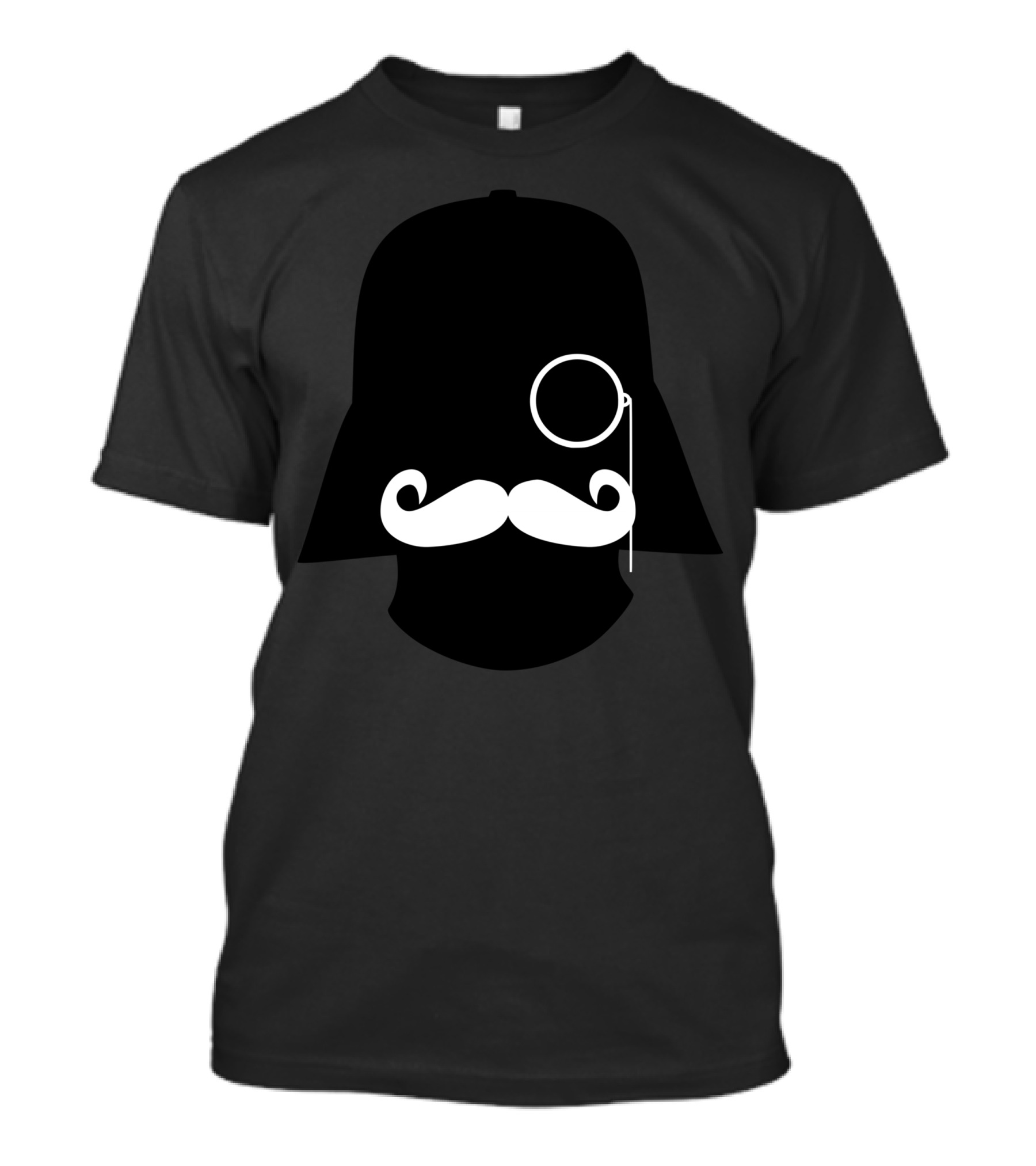 Sir Darth Moustache Monocle Helmet T-Shirt